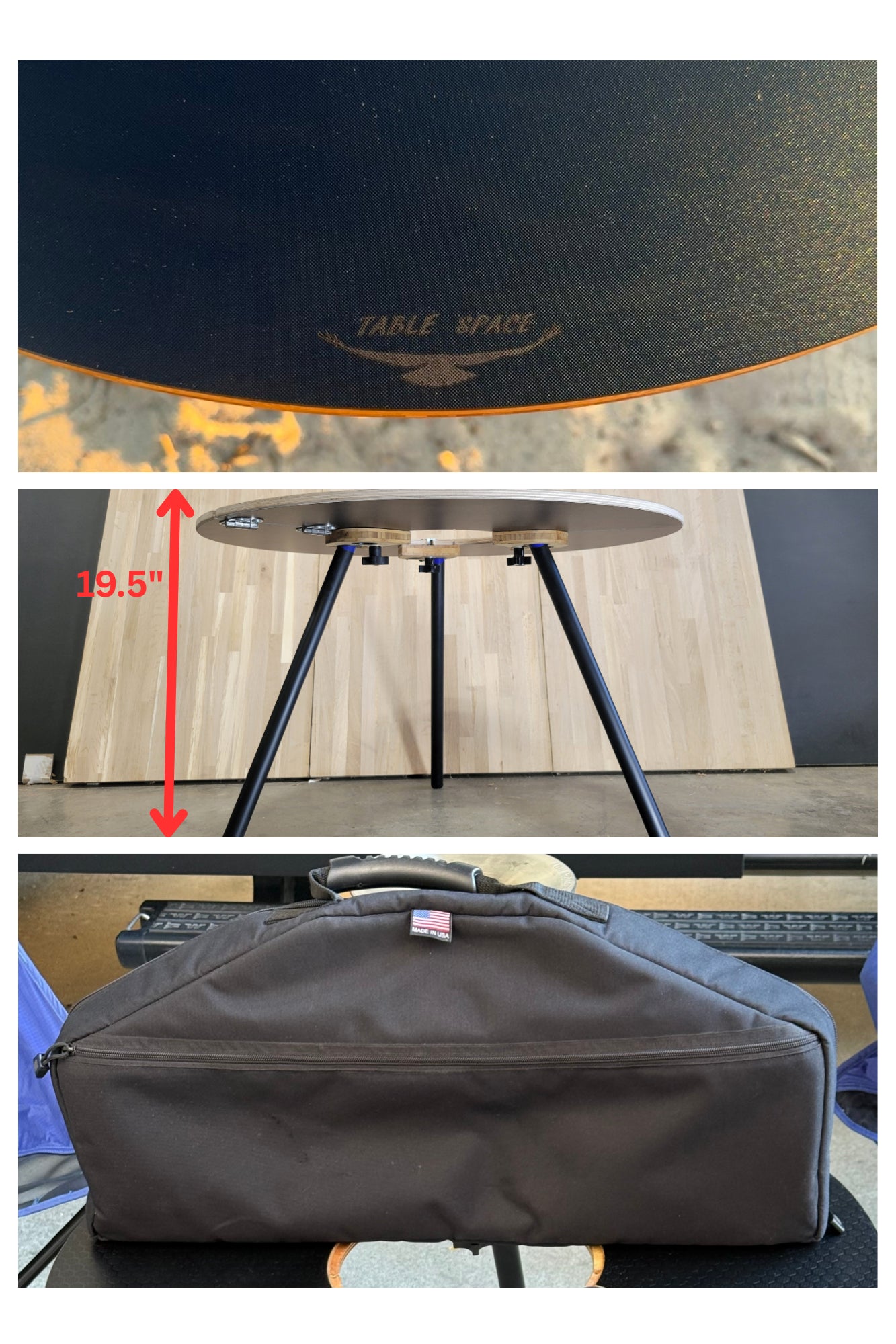 Pi-Fold Compact Table